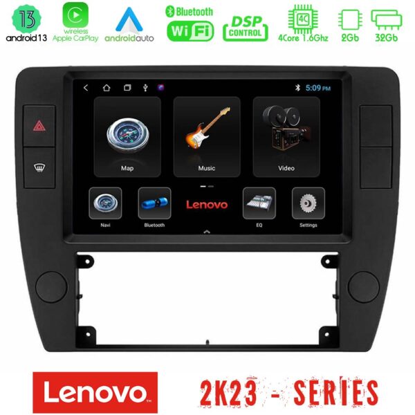 Lenovo Car Pad VW Passat B5 2001-2005 4core Android 13 2+32GB Navigation Multimedia Tablet 9"