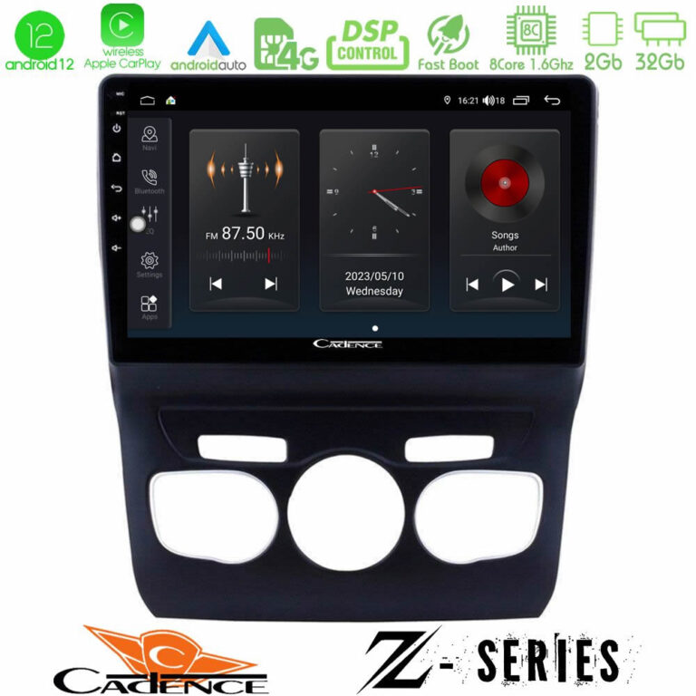 Cadence Z Series Citroen C4L 8core Android12 2+32GB Navigation Multimedia Tablet 10"