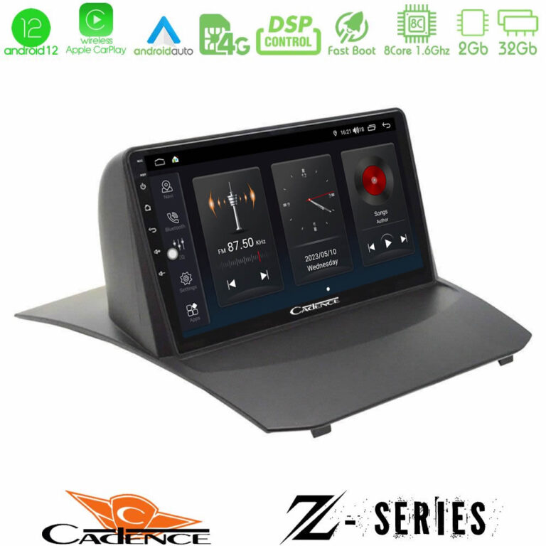 Cadence Z Series Ford Fiesta 2008-2013 8core Android12 2+32GB Navigation Multimedia Tablet 9"