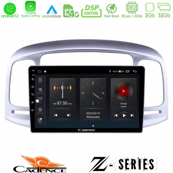 Cadence Z Series Hyundai Accent 2006-2011 8core Android12 2+32GB Navigation Multimedia Tablet 9"