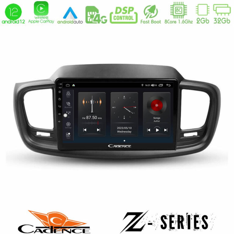 Cadence Z Series Kia Sorento 2018-2021 8Core Android12 2+32GB Navigation Multimedia Tablet 9"