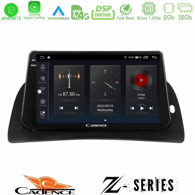 Cadence Z Series Renault Kangoo 2015-2018 8Core Android12 2+32GB Navigation Multimedia Tablet 9"