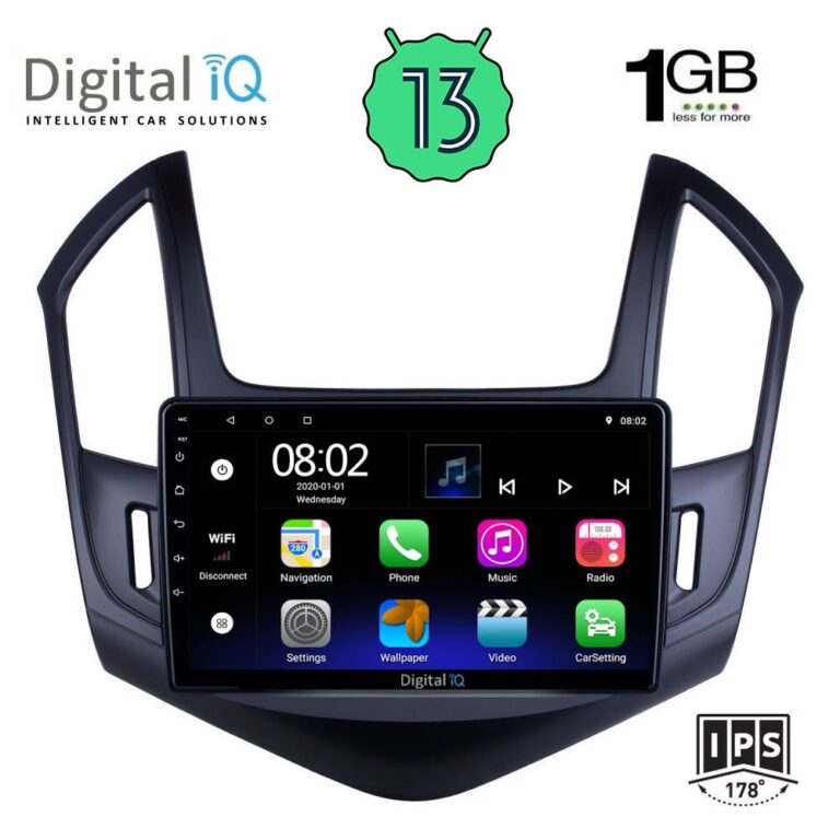 DIGITAL IQ RSA 1077_GPS (9inc) MULTIMEDIA TABLET OEM CHEVROLET CRUZE mod. 2013-2015