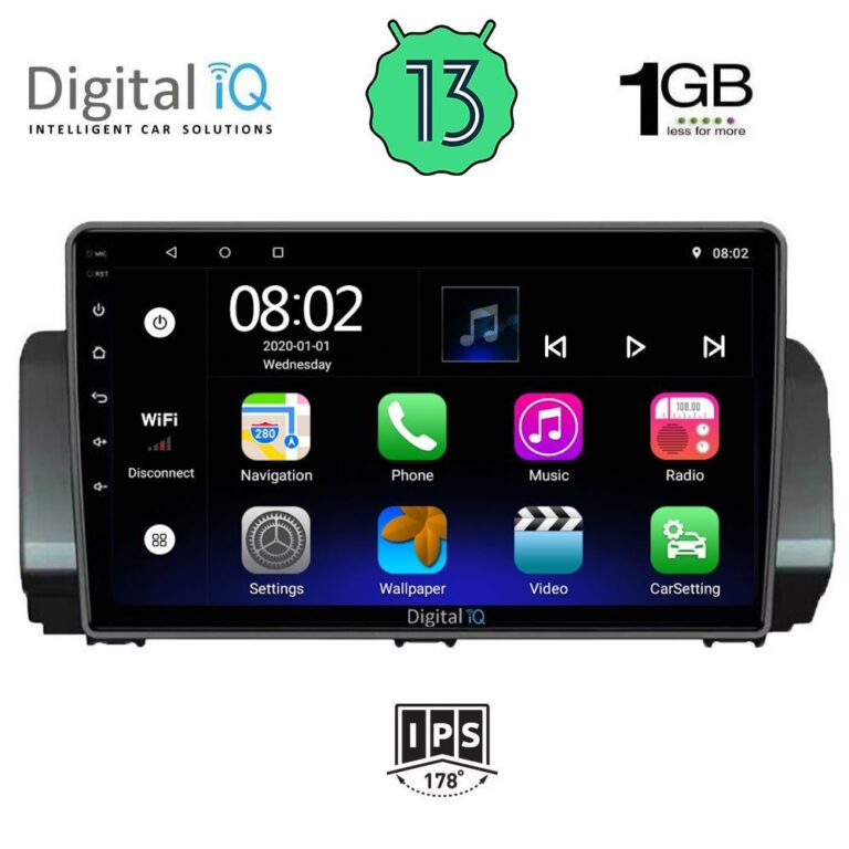 DIGITAL IQ RSA 1109_GPS (9inc) MULTIMEDIA TABLET OEM DACIA LOGAN - SANDERO - JOGGER mod. 2020>