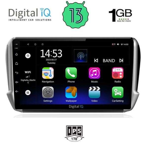 DIGITAL IQ RSA 1508_GPS (10inc) MULTIMEDIA TABLET OEM PEUGEOT 208-2008 mod. 2012-2021