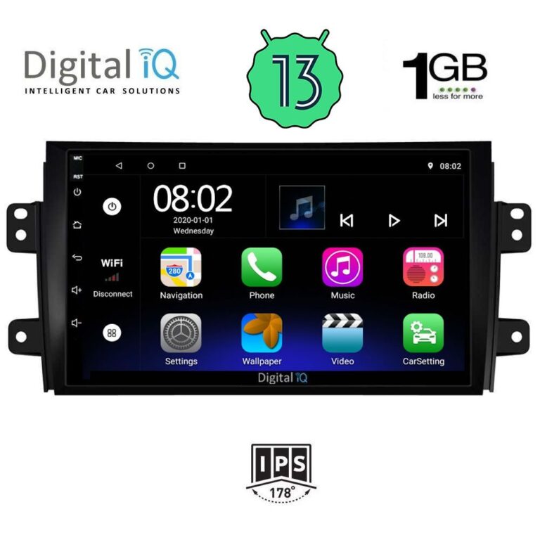 DIGITAL IQ RSA 1688_GPS (9inc) MULTIMEDIA TABLET OEM FIAT SEDICI – SUZUKI SX4 mod. 2005-2013