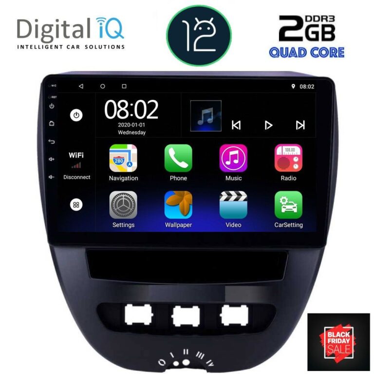 DIGITAL IQ RTB 1707_GPS (10inc) MULTIMEDIA TABLET OEM CITROEN C1-PEUGEOT 107-TOYOTA AYGO mod. 2005-2014