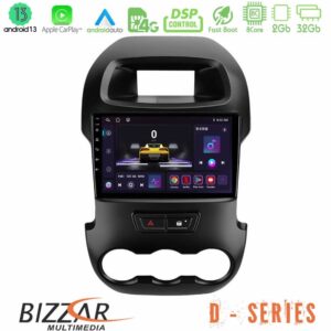 Bizzar D Series Ford Ranger 2012-2016 8core Android13 2+32GB Navigation Multimedia Tablet 9"