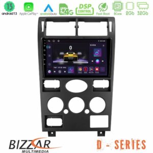Bizzar D Series Ford Mondeo 2001-2004 8Core Android13 2+32GB Navigation Multimedia Tablet 9"