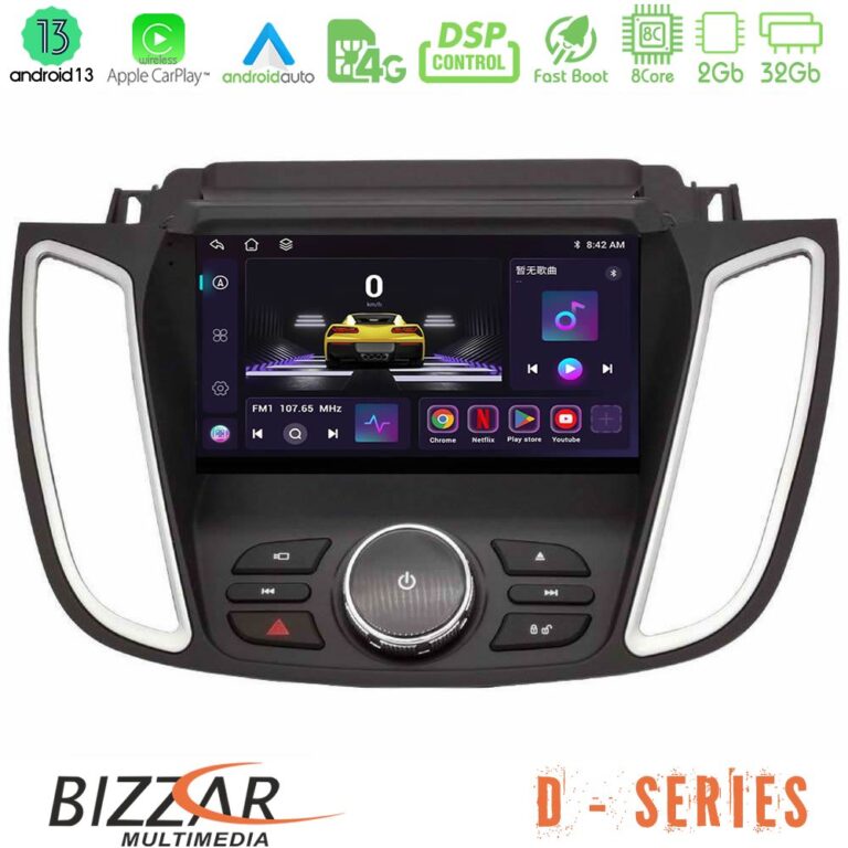 Bizzar D Series Ford Kuga/C-Max 2013-2019 8core Android13 2+32GB Navigation Multimedia Tablet 9"