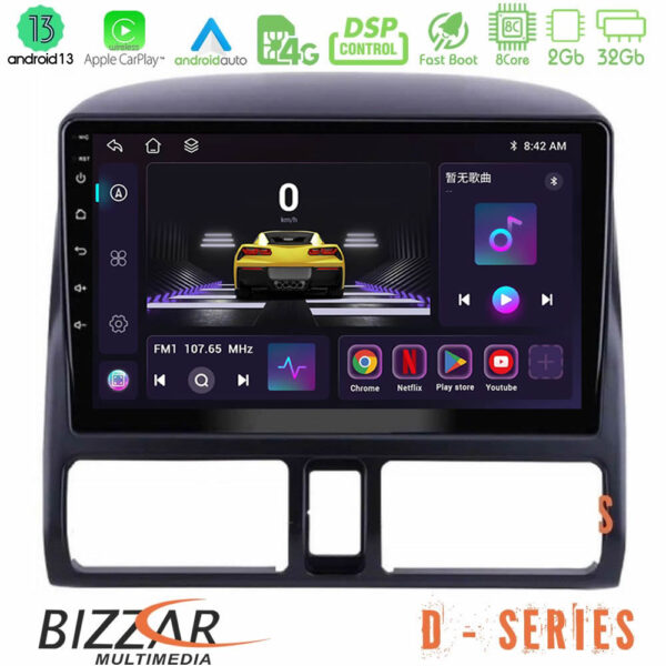 Bizzar D Series Honda CRV 2002-2006 8core Android13 2+32GB Navigation Multimedia Tablet 9"