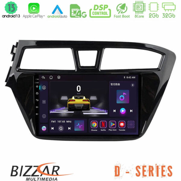 Bizzar D Series Hyundai i20 2014-2018 8core Android13 2+32GB Navigation Multimedia Tablet 9"