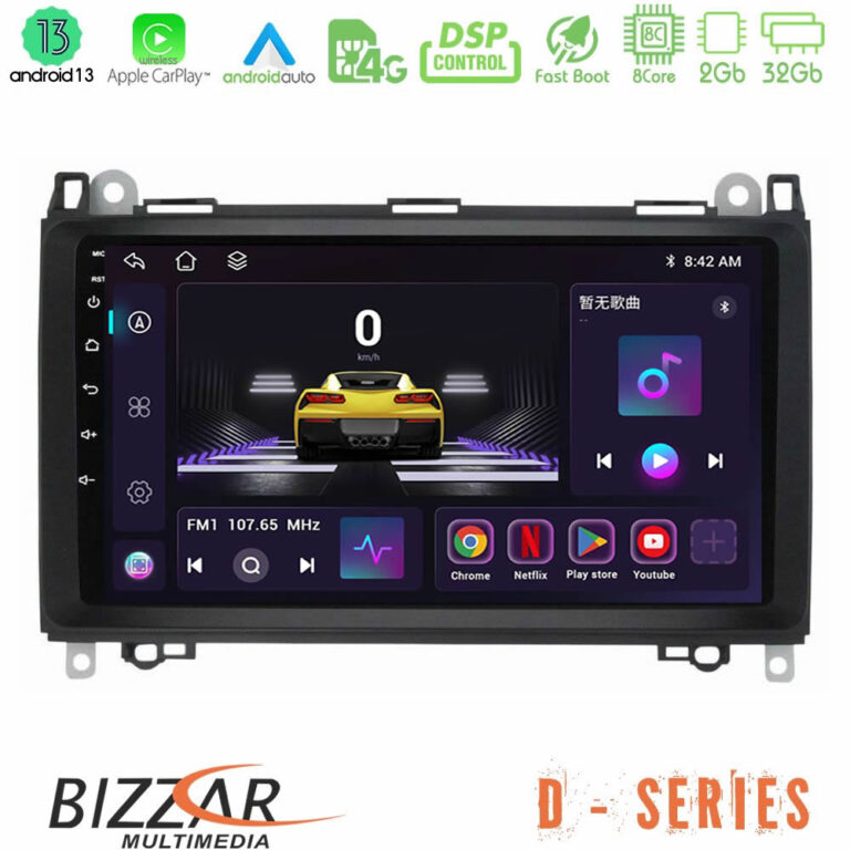 Bizzar D Series Mercedes A/B/Vito/Sprinter Class 8core Android13 2+32GB Navigation Multimedia Tablet 9"