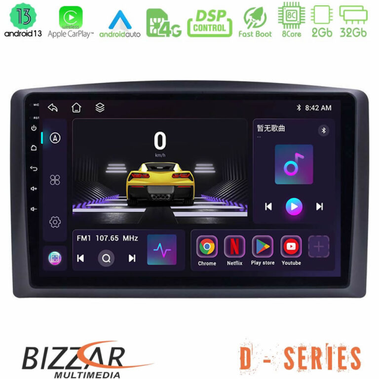 Bizzar D Series Mercedes Vito 2015-2021 8core Android13 2+32GB Navigation Multimedia Tablet 10"