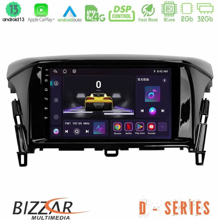 Bizzar D Series Mitsubishi Eclipse Cross 8core Android13 2+32GB Navigation Multimedia Tablet 9"