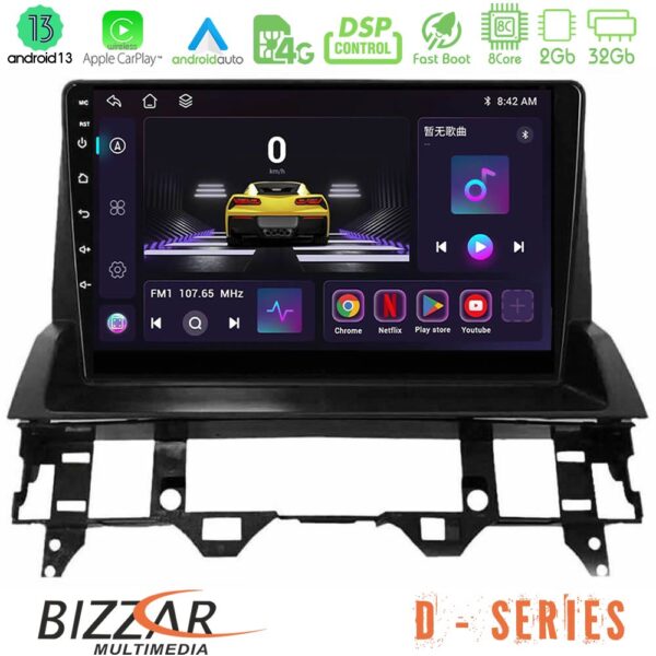 Bizzar D Series Mazda6 2002-2006 8core Android13 2+32GB Navigation Multimedia Tablet 10"