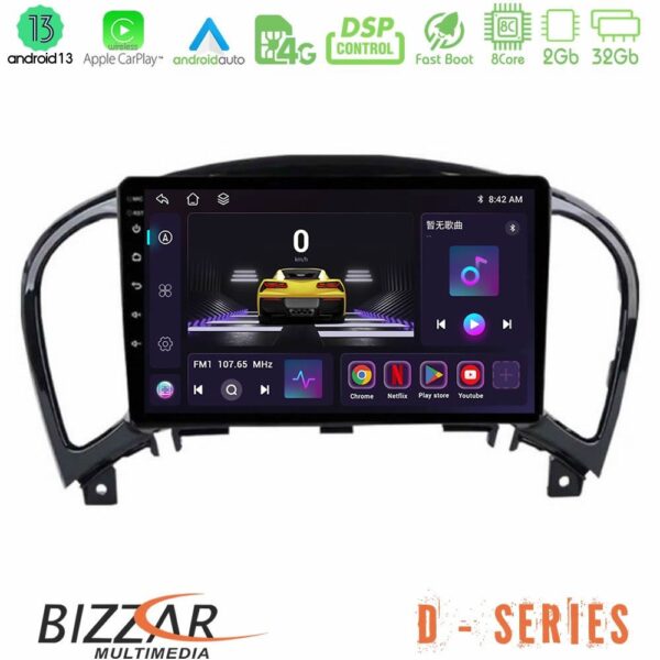 Bizzar D Series Nissan Juke 8core Android13 2+32GB Navigation Multimedia Tablet 9"