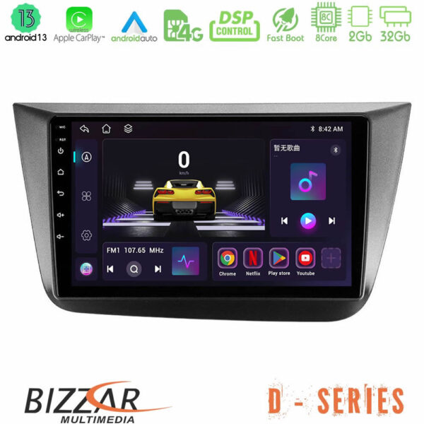 Bizzar D Series Seat Altea 2004-2015 8core Android13 2+32GB Navigation Multimedia Tablet 9"