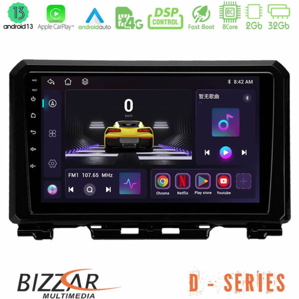 Bizzar D Series Suzuki Jimny 2018-2022 8core Android13 2+32GB Navigation Multimedia Tablet 9"