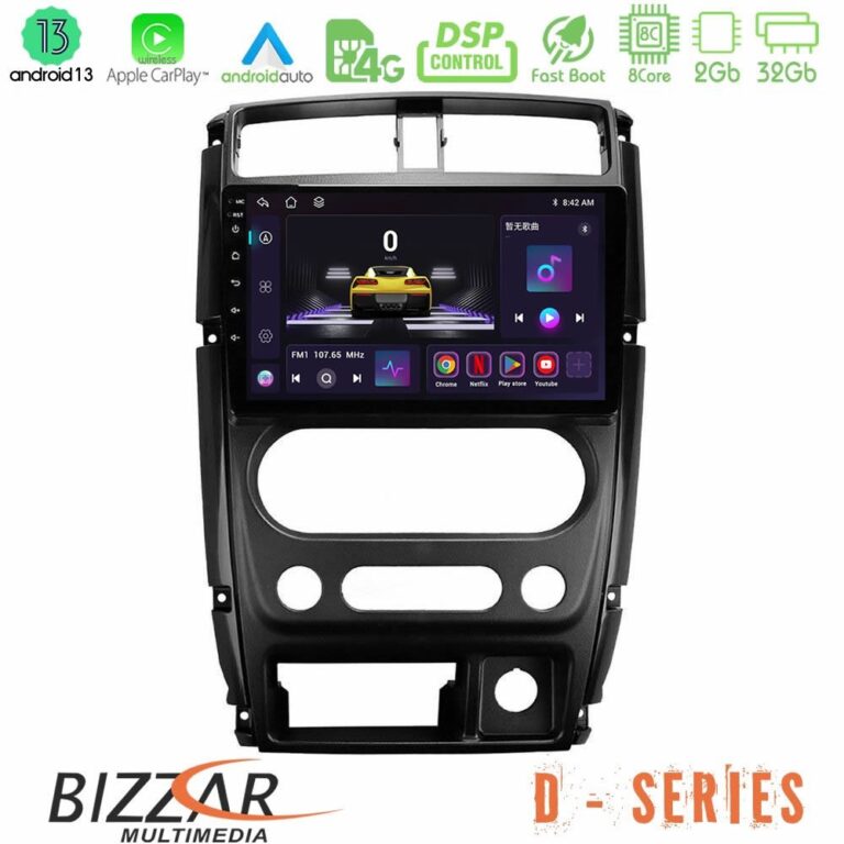 Bizzar D Series Suzuki Jimny 2007-2017 8core Android13 2+32GB Navigation Multimedia Tablet 9"