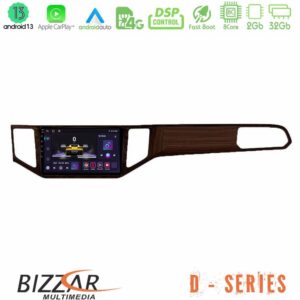 Bizzar D Series VW Sportsvan 2014-2020 8core Android13 2+32GB Navigation Multimedia Tablet 9" (Ξύλινη απόχρωση)