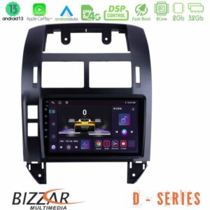 Bizzar D Series VW Polo 2002-2009 8core Android13 2+32GB Navigation Multimedia Tablet 9"