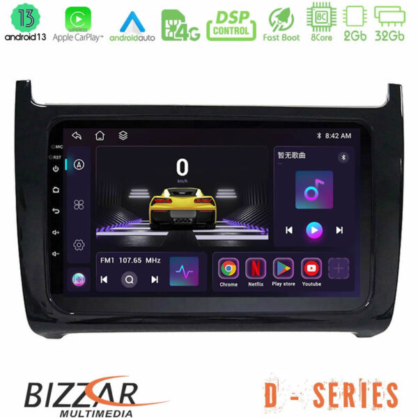 Bizzar D Series Vw Polo 8core Android13 2+32GB Navigation Multimedia Tablet 9"