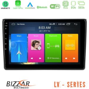 Bizzar LV Series Audi A4 B7 4Core Android 13 2+32GB Navigation Multimedia Tablet 9"