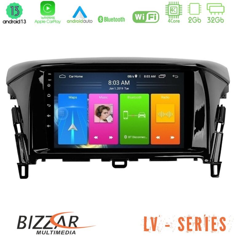 Bizzar LV Series Mitsubishi Eclipse Cross 4Core Android 13 2+32GB Navigation Multimedia Tablet 9"