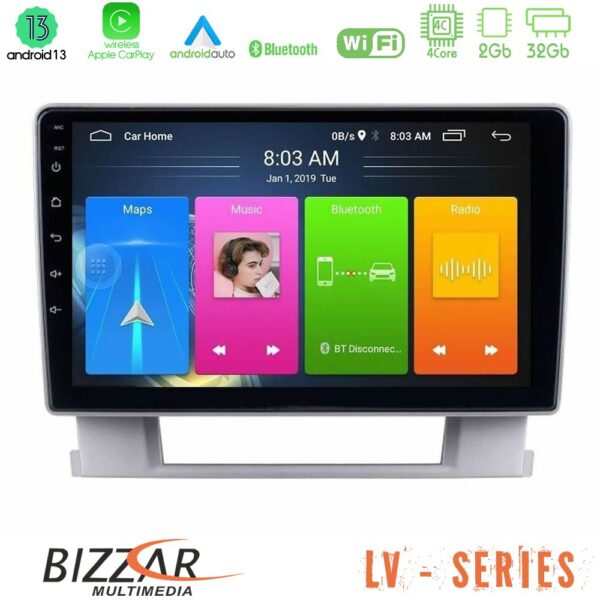 Bizzar LV Series Opel Astra J 2010-2014 4core Android 13 2+32GB Navigation Multimedia Tablet 9"