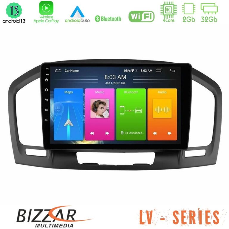 Bizzar LV Series Opel Insignia 2008-2013 4core Android 13 2+32GB Navigation Multimedia Tablet 9"