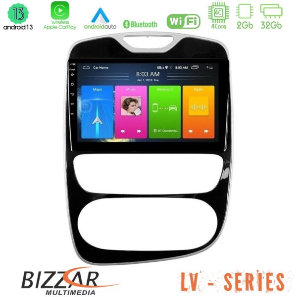 Bizzar LV Series Renault Clio 2016-2019 4Core Android 13 2+32GB Navigation Multimedia Tablet 10"