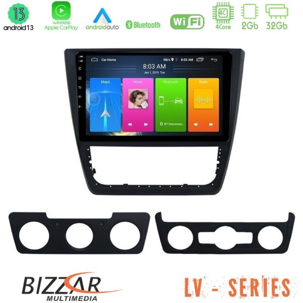 Bizzar LV Series Skoda Yeti 2009-> 4Core Android 13 2+32GB Navigation Multimedia Tablet 10"