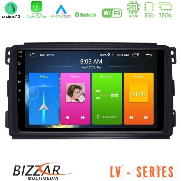 Bizzar LV Series Smart 451 4Core Android 13 2+32GB Navigation Multimedia Tablet 9"