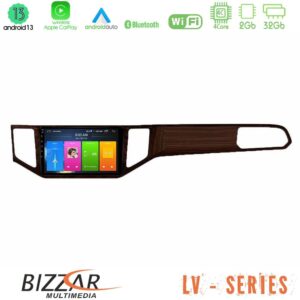 Bizzar LV Series VW Sportsvan 2014-2020 4core Android 13 2+32GB Navigation Multimedia Tablet 9" (Ξύλινη απόχρωση)