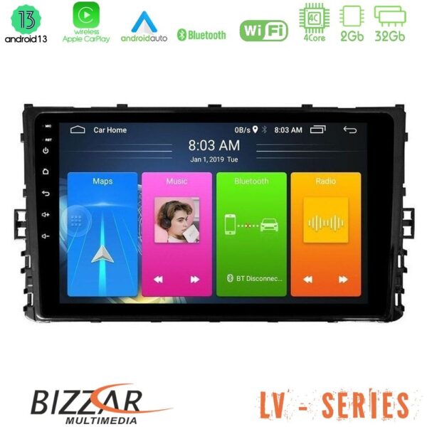 Bizzar LV Series VW MQB 2017-> 4core Android 13 2+32GB Navigation Multimedia Tablet 9"