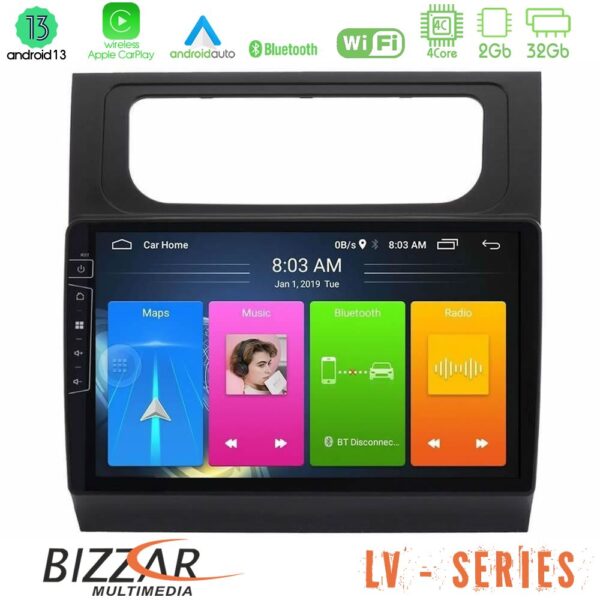 Bizzar LV Series VW Touran 2011-2015 4core Android 13 2+32GB Navigation Multimedia Tablet 10"