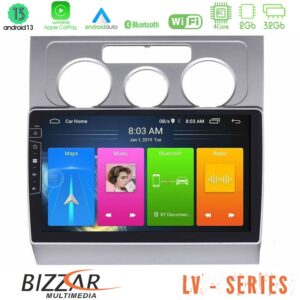 Bizzar LV Series VW Touran 2003-2011 4core Android 13 2+32GB Navigation Multimedia Tablet 10"