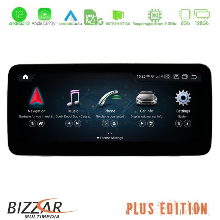 Bizzar OEM Mercedes A/CLA/GLA Class NTG4.5 Android13 (8+128GB) Navigation Multimedia 10,25″ Anti-reflection