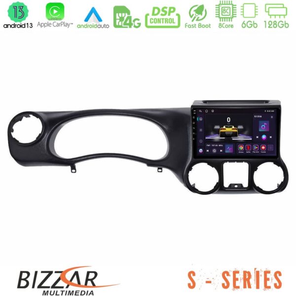Bizzar S Series Jeep Wrangler 2011-2014 8Core Android13 6+128GB Navigation Multimedia Tablet 9"
