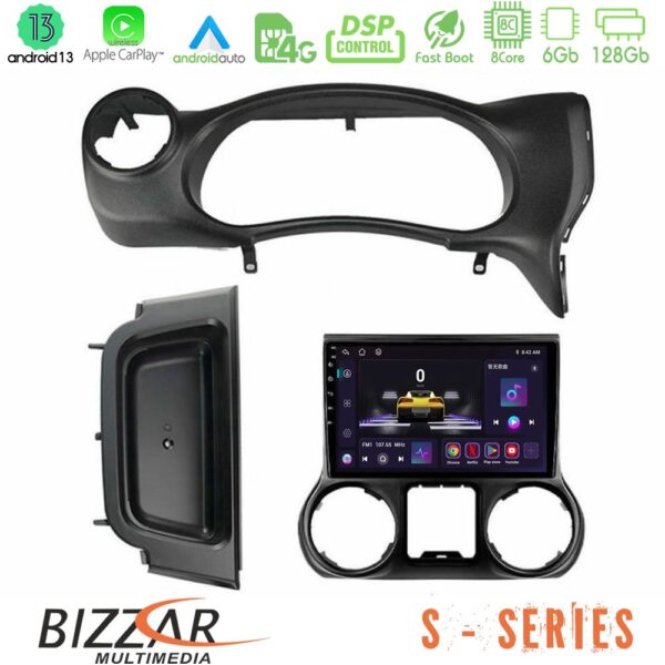 Bizzar S Series Jeep Wrangler 2014-2017 8Core Android13 6+128GB Navigation Multimedia Tablet 9"