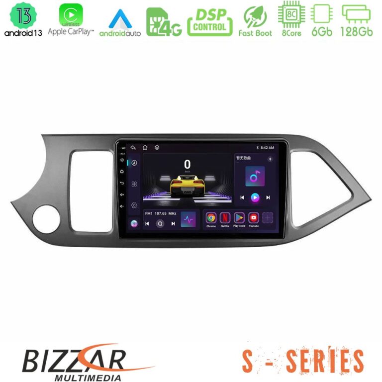 Bizzar S Series Kia Picanto 8core Android13 6+128GB Navigation Multimedia Tablet 9"