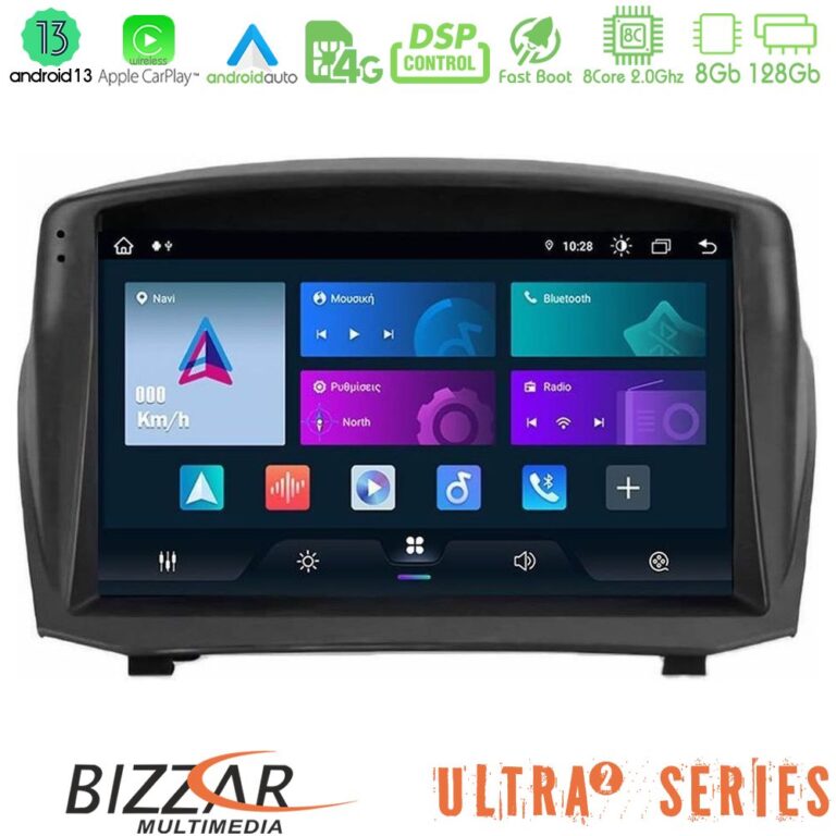 Bizzar ULTRA Series Ford Fiesta 2008-2016 8core Android13 8+128GB Navigation Multimedia Tablet 9" (Oem Style)