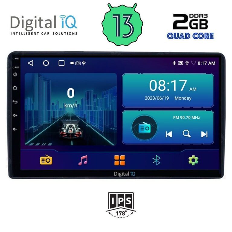 DIGITAL IQ BXB 1081_GPS (9inc) MULTIMEDIA TABLET for CITROEN – PEUGEOT mod. 2008-2018