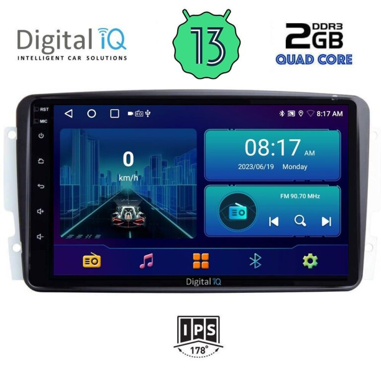 DIGITAL IQ BXB 1401_GPS (9inc) MULTIMEDIA TABLET for MERCEDES CLK (W209) mod. 2000-2004