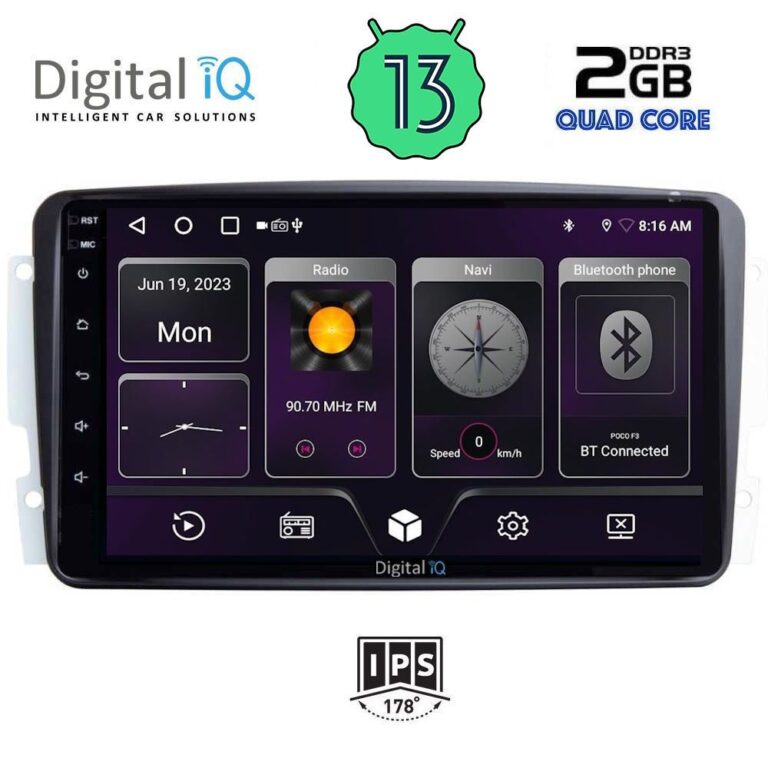 DIGITAL IQ BXB 1401_GPS (9inc) MULTIMEDIA TABLET for MERCEDES CLK (W209) mod. 2000-2004 - Image 2