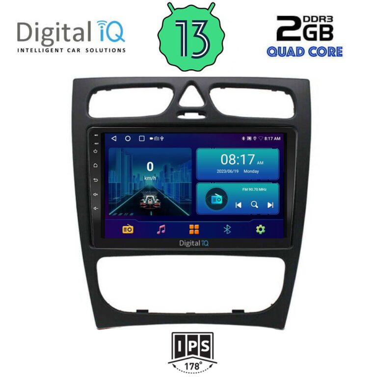 DIGITAL IQ BXB 1402_GPS (9inc) MULTIMEDIA TABLET for MERCEDES C (W203) mod. 1999-2004