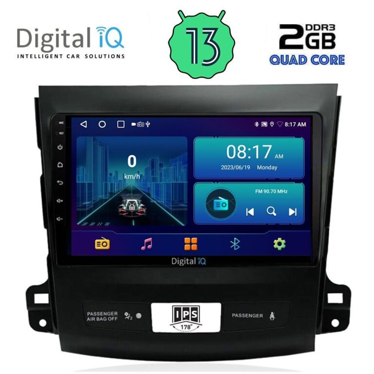 DIGITAL IQ BXB 1442_GPS (9inc) MULTIMEDIA TABLET for CITROEN C-CROSSER | MITSUBISHI OUTLANDER | PEUGEOT 4007  mod. 2006-2012