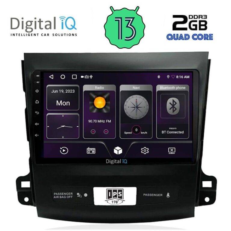 DIGITAL IQ BXB 1442_GPS (9inc) MULTIMEDIA TABLET for CITROEN C-CROSSER | MITSUBISHI OUTLANDER | PEUGEOT 4007  mod. 2006-2012 - Image 2