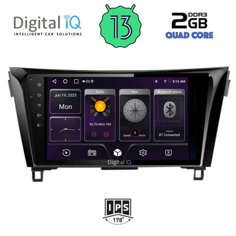 DIGITAL IQ BXB 1468_GPS (10inc) MULTIMEDIA TABLET for NISSAN QASHQAI mod. 2014-2021 - Image 2